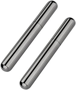 Linkidea Cigar Case Tube, 2 Pack Stainless Steel Portable Carrying Cigar Box, Single Cigar Holder for Travel (Dark Grey)