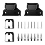 Retractable Baby Gate Replacement Parts Kit, Pet Gate Full Set Wall Mounting Hardware with Brackets Anchors and Screws(Black)