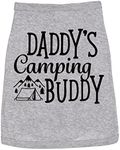 Dog Shirt Daddys Camping Buddy Cute Outdoor Clothes for Puppy Dad Joke Shirt for Dogs Funny Camping Puppy Shirt Grey XL