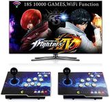 RegiisJoy 10000 in 1 Arcade Game Console Pandoras 18S WiFi Function Game Machine for PC & Projector & TV, 2-4 Players, 1280X720, 3D Games, Search/Hide/Save/Load/Pause Games, Favorite List