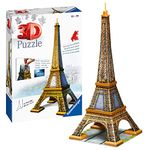 Ravensburger Eiffel Tower 3D Jigsaw Puzzle for Adults and Kids Age 10 Years Up - 216 Pieces - No Glue Required, Meerkleurig