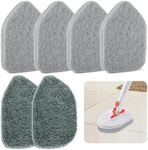 Wlich Scouring Pads Microfiber Cloth Refills 6 Pack, Fit Tub Tile Scrubber Brush Cleaning, Reusable Scouring Scrub Pad and Microfiber Scrub Pads Set for Cleaning Bathroom Kitchen Toilet Tile Sink