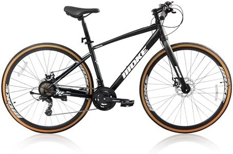 DEYGIA Hybrid Bike, 24-Speed 700C Wheel Hybrid Bicycle with Dual Disc Brakes, Trigger Shifting, Internal Wiring Frame, Lightweight City Commuter Road Bicycle for Men Women Adult, Size S-Black