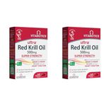 Vitabiotics Ultra Red Krill Oil 500 mg 30 Capsules (Pack of 2)