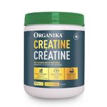 Organika Creatine Powder - Pure Micronized Creatine Monohydrate - Helps Build Lean Muscle, Increase Strength, and Improved Recovery and Performance - 500g