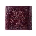 Paper High Large Tree Of Life Embossed Leather Photo Album - to fit 120 6x4 or 60 7x5 Photos - 24 x 26 cm - Fair Trade & Handmade - Photography Gifts