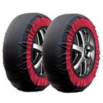 Snow Chains KE79,Snow Socks for Car, SUV, & Pickup-Easier Installation, Quieter and More Comfortable Ride (Pack of 2)