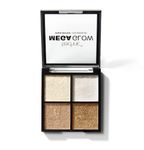 Technic Mega Glow Highlighter Palette - 4 Highly Pigmented, Long Lasting Shimmer Powders That Blend Beautifully To Highlight and Enhance Makeup On All Skin Tones - 10g