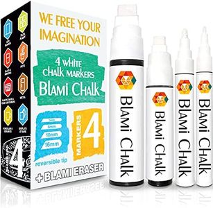 Blami Arts Pennarelli Lavagna Cancellabili 4 Pacco Gesso Liquido per Lavagna Marker Pennarelli Chalk Pens Pennarelli Lavabili per Bambini Pennarelli per Lavagna Bianca Cancellabile