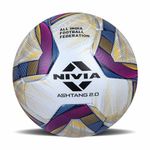 Nivia Ashtang 2.0 FIFA PRO, Football, 8 Panel, PU Micro Leather, Hand Stitched, Suitable for Soft& Wet Ground,Hard Ground with Grass & Artifical Turf, ISL Football (Multicolor) Size - 5