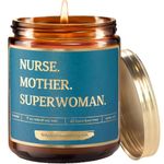 Nurse Mother Superwoman - Handmade Lavender Soy Candle (9oz) - Christmas Gift Idea for Women Nurses, RN, Nurse Practitioner, Preceptors, School Nurse, Nicu, Nursing Graduation, Nursing School