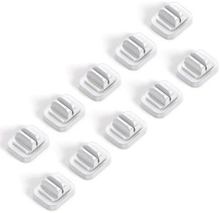 10Pack Cable Spring Holder Clips, Cord Organizer for Desk - Lamicall Adjustable Cord Clip, Wire Holder Organizer, Phone USB Charger Cable Holder, White