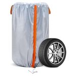 NEVERLAND Tire Covers for RV Wheel, Seasonal Tire Storage Cover Oxford Waterproof Tire Cover with Reflective Handle and Zipper for Outdoor and Indoor（Fit 34 Inch Tire Diameter）