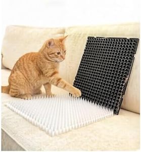 YITESHI Scat Mat for Cats 12 Packs - 6 Pack Transparent Cat Spike Mat + 6 Pack Black Cat Deterrent Mat for Testing Effective Cat Repellent Indoor & Outdoor, Keep Cats Off Furniture