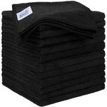 HOMEXCEL Microfiber Cleaning Cloths 12 Pack, Premium 12.5 x 12.5 inch Microfiber Towel for Cars, Black