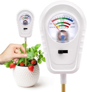 Aenncci Soil Test Kit 3-in-1, Soil Moisture Meter, Soil PH Meter, Fertility Soil Tester, Soil Tester for Garden, Lawn, Farm, Outdoor & Indoor Use (Snow Glow White)