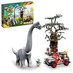 LEGO Jurassic World Brachiosaurus Discovery 76960 Jurassic Park 30th Anniversary Dinosaur Toy; Featuring a Large Dinosaur Figure and Brick Built Jeep Wrangler Car Toy; Fun Gift Idea for Kids Aged 9+