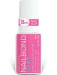 NYK1 Super Strong Nail Glue For Press On Nails, Nail Tips And Acrylic Nails (8ml) Nail Bond Brush On Nail Glue For Acrylics Glue On Nails And Fake Nails With Glue Brush for Stick On Nails Tips