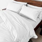 Cottington Lane - 3 PC Elegant Duvet Cover Double Size - 400 Thread Count 100% Cotton - Duvet/Quilt/Razai Cover Come with Zipper Closer for Protect Your Super Soft Comforter | White Solid