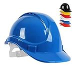 Blackrock Blue Hard Hat, Safety Helmet, Hard Hats Construction, Hardhat, PPE, Construction Helmet, Mens Womens Childs Multi-Position 6-Point Adjustable, Builders, Work Safety Equipment & Gear