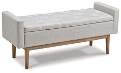 Signature Design by Ashley Briarson Storage Bench, 50" W x 18" D x 18" H, Beige/Brown
