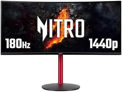 acer Nitro XZ342CU 34-inch Gaming Monitor - VA Panel, 3440 x 1440, 5ms, 165Hz, FreeSync Premium, HDR 400, DP, HMDI, Height Adjustable