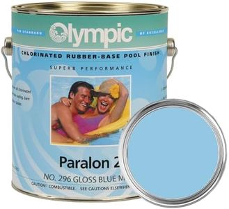 Olympic Pool Paint - Paralon 2 - Blue Mist - 1 Gallon - Chlorinated rubber-base swimming pool paint - high gloss enamel for chlorinated rubber, bare plaster and concrete pools.