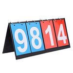 Flip Scoreboards - Portable Flip Scoreboard for Sports Table Tennis Basketball (3 Types) (Size : 4-digit)