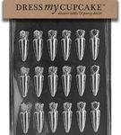 Dress My Cupcake DMCE438 Chocolate Candy Mold, Small Carrots, Easter