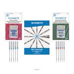 SCHMETZ Quilting and Microtex Sewing Machine Needle Combo Pack (10 Needles Total and 1 SCHMETZ ABC Pocket Guide)