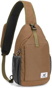 SKYSPER Sling Bag RFID Cross Body Bag Recycled Crossbody Backpack Travel Daypack(Taupe)