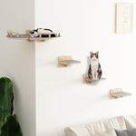 Modern Cat Wall Furniture, Cat Wall Shelves Fit Cat Up to 22Lbs with 3 Steps Cat Climbing Shelves, Cat Hammock,Floating Cat Shelves,Cat Wall Mounted Shelves and Perches,Gift for Cat