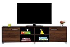 DeckUp Uniti Engineered Wood TV Stand and Home Entertainment Unit (Walnut, Matte Finish), 47 Cm, 180 Cm