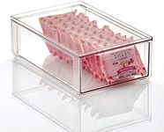 mDesign Plastic Stackable Closet Storage Box with Pull-Out Drawer - Container for Organizing Men's and Women's Shoes, Sandals, Wedges, Flats, Heels, and Accessories - Clear
