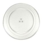 HQRP 15" Glass Turntable Tray Compatible with Sharp Carousel 9KC3517207700 R551 R-551Z R-551ZS R-551ZM R559 R-559Y R-559YK R-559YW SMC1840CS SMC1842CS SMC1843CM Microwave Oven Plate 15-inch 380mm