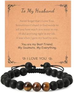 Mens Birthday Gifts for Christmas Husband Bday Gifts from Wife Husband Bead Bracelet for Men Hubby Gifts for Husband Anniversary Presents Gift To My Husband Bracelet Gifts from Wife