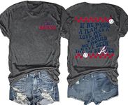 jusgai 98 Braves Shirt Women If We We're A Team Baseball Games Letter Print T-Shirt Baseball Graphic Tee Short Sleeve Shirts