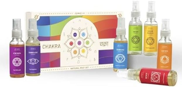 7 Chakra Natural Mist Gift Set by Aromafume | 7x 50ml/1.7 fl oz | Aromatherapy Sprays for Meditation, Chakra Balance | Yoga & Reiki Gifts | Essential Oil Spray Set for Solar Plexus, Root Chakra & more