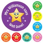 Personalised Well Done Reward Stickers for School Teachers, Kids, Parents, Clubs, Motivation Awards (144 Stickers (6 Sheets))