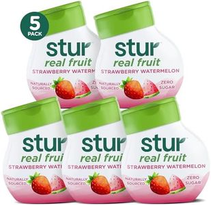 Stur Liquid Water Enhancer | Strawberry Watermelon | Naturally Sweetened | High in Vitamin C & Antioxidants | Sugar Free | Zero Calories | Keto | Vegan | 5 Bottles, Makes 120 Drinks