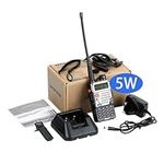 BAOFENG BF UV-5RE Upgraded Version 5Watt Dual Band Two-Way Radio (144MHz-146MHz VHF & 430MHz-440MHz UHF) Includes Full Kit, Black (Black)