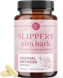 Vaginal Moisture & Vaginal Dryness Support | Slippery Elm Bark & Sea Buckthorn | Moisturizer for Female Comfort with Slippery Elm Capsules | Moisture & Dryness Support | Non-GMO | 60 Capsules