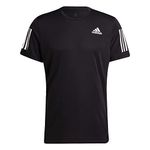 adidas Men's Standard Own The Run , Black/Reflective Silver, Large