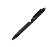 UZI Tactical Utility Pen Features Screwdriver, Stylus, Ruler, Phone Holder, A Level, LED Light, Refillable Ballpoint Writing Tactical Pen, Black, Christmas Gift