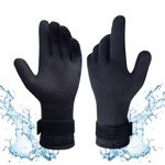 ABPOK 5mm Neoprene Diving Gloves Thermal Swim Anti-slip Gloves wear-resistant Gloves Water Sports for Men Women (M)