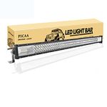 PICAA LED Light Bar 7D Tri-Row 42in 540W Spot Flood Combo Beam LED Work Lights Bar Lamp Light for Car Truck Offroad Driving Lamp SUV UTE 4WD 12V 24V Waterproof Driving Work Lamp 6000K