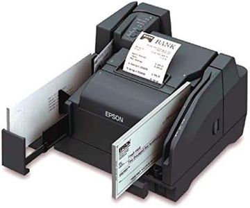 Epson TM-S9000 Multifunction Scanner Printer - Teller Device, Check Reader, 110DPM, Direct Thermal, USB, 1 Pocket, Dark Gray (with USB Hub and MSR) (14972 (Renewed)