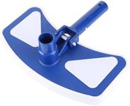 Pool Vacuum Head Brush, 12'' Swimming Pool Curved Blue and White Suction Vacuum Head Brush Pool Tools