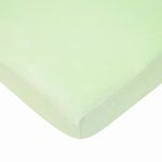 American Baby Company Heavenly Soft Chenille Fitted Portable/Mini-Crib Sheet, Celery, for Boys and Girls