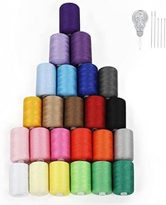NEX Sewing Thread Assortment Cotton Spools Thread Set for Hand & Machine Sewing, Quilting, Embroidery - 24 Colors 1000 Yards Each